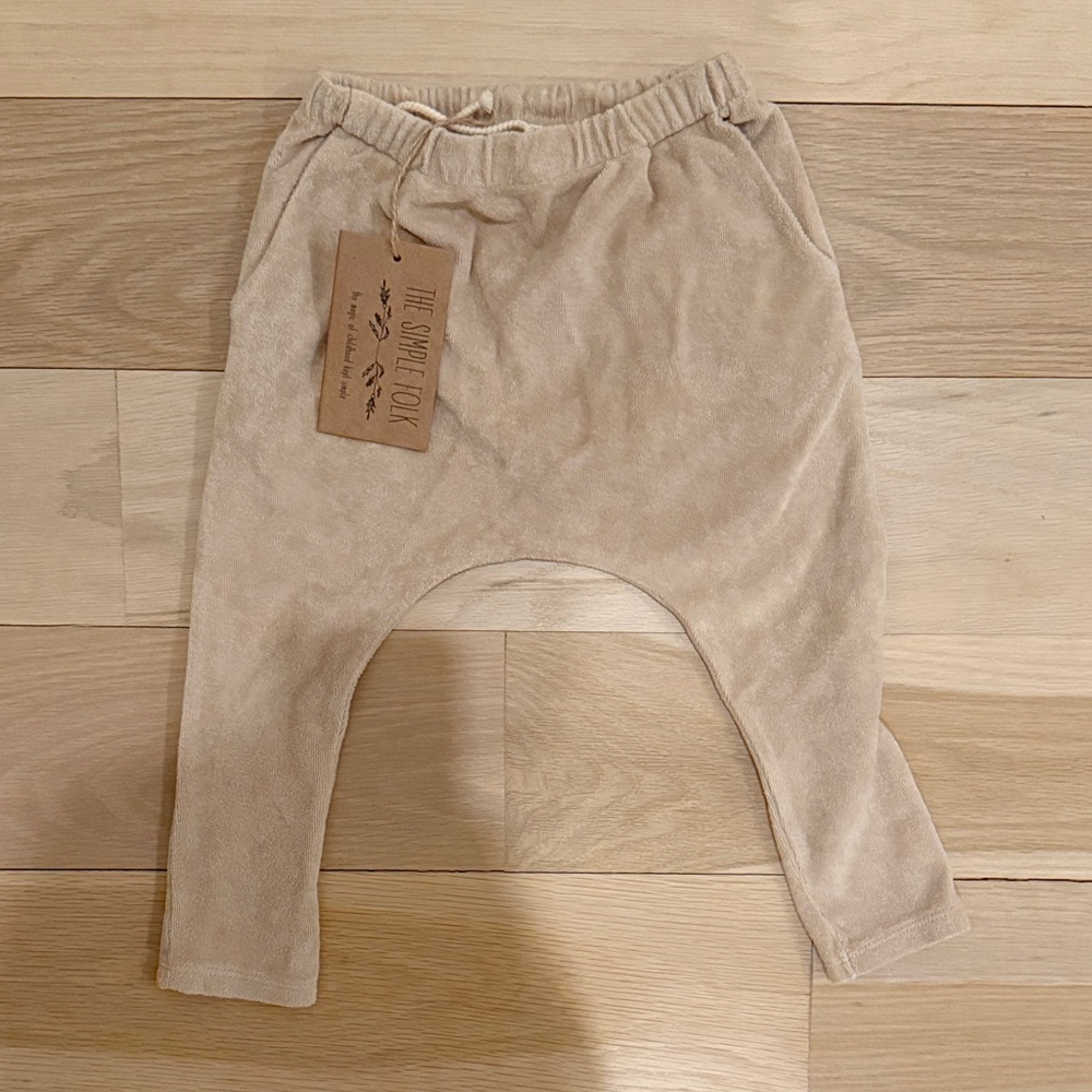 Simple Folk NWT Tan Terry Pants